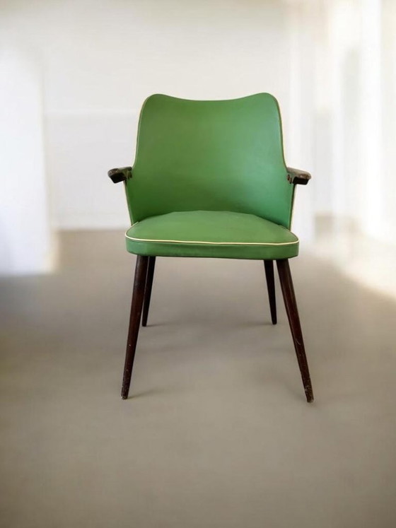 Image 1 of chaise rockabilly verte vintage