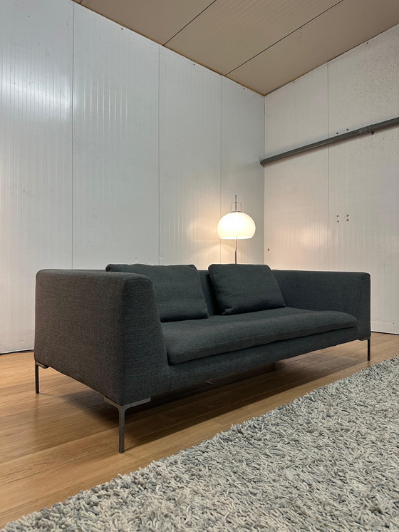 Image 1 of Divano a 3 posti Charles B&amp;B Italia ricondizionato grigio