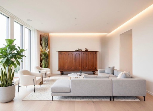 Klassieke massief walnotenhouten kast