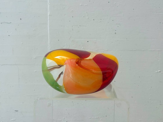Image 1 of Jarrón de cristal de estudio de Mdina Glass Malta, década de 1970.