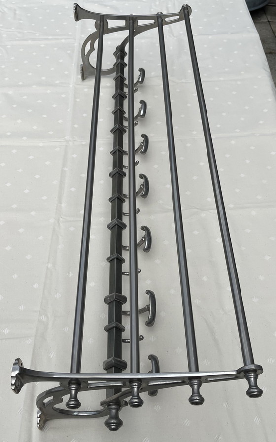 Image 1 of Eichholtz Hudson Wall Coat Rack | Large Version | Nickel | New Condition