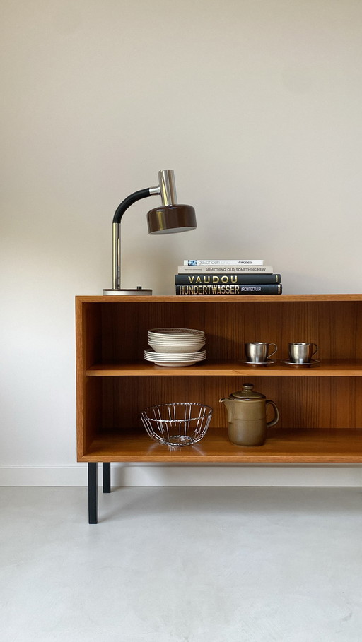 Vintage Low Wooden Bookcase