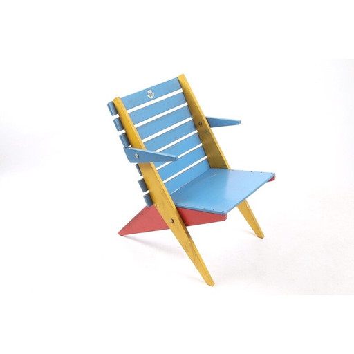 Mid-century Fauteuil pliant design, Tchécoslovaquie - années 1950
