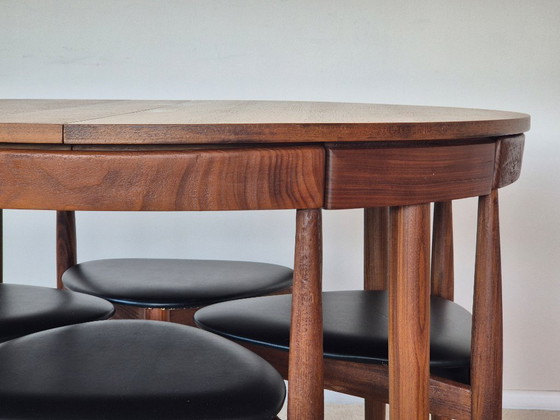 Image 1 of  Set da pranzo allungabile Roundette in teak di Hans Olsen per Frem Røjle, Danimarca, anni '60