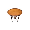 Antique English oval mahogany side table, from around 1900