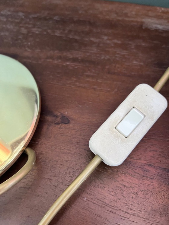 Image 1 of Set of 2 Bauhaus table lamps in Wagenfeld design WA 24 produced by Eckert Glas, Germany 1930s / 40s. Brass with opal glass