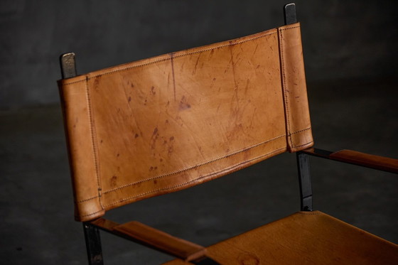 Image 1 of Cognacbruine leren fauteuil, België, jaren 60