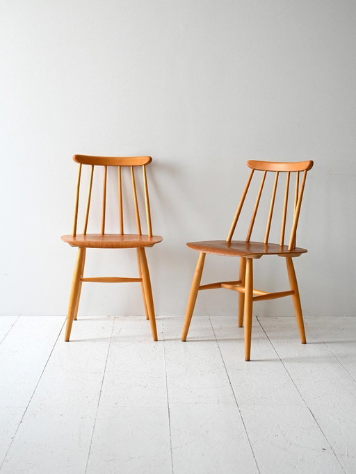 Paire originale de chaises Fanett des années 1950 par Tapiovaara