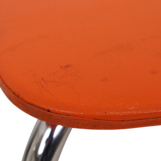 Image 1 of Set of 2 Orange Stools