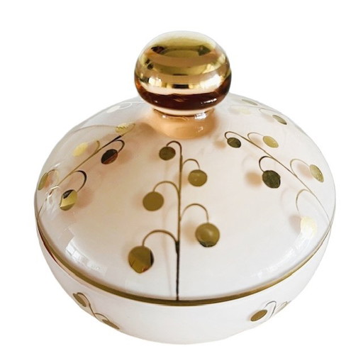 Scatola per gioielli in vetro rosa chiaro De Rupel 1950