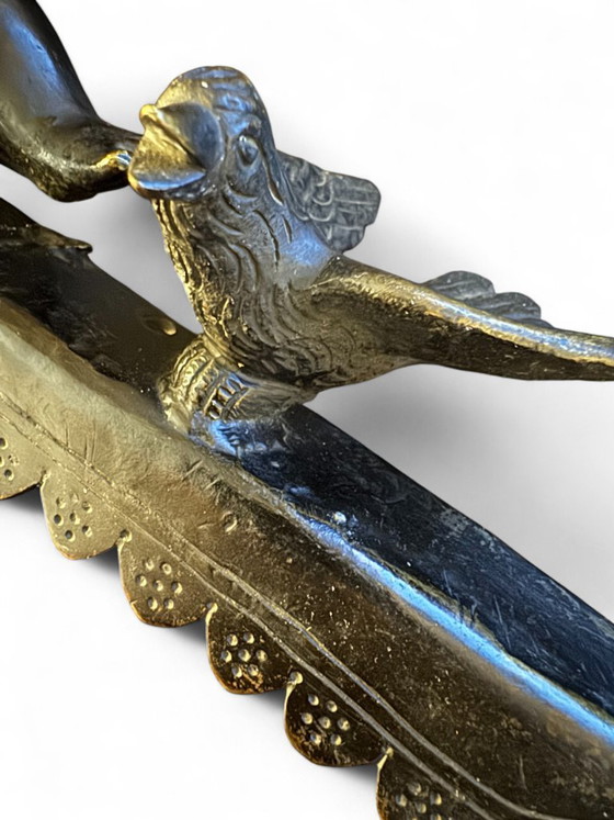 Paar putti met vogels in gebronsd brons, Beeldhouwkunst, Zwart (foto 8 van 10)