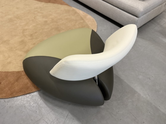 Image 1 of Poltrona Leolux Pallone PA in pelle verde