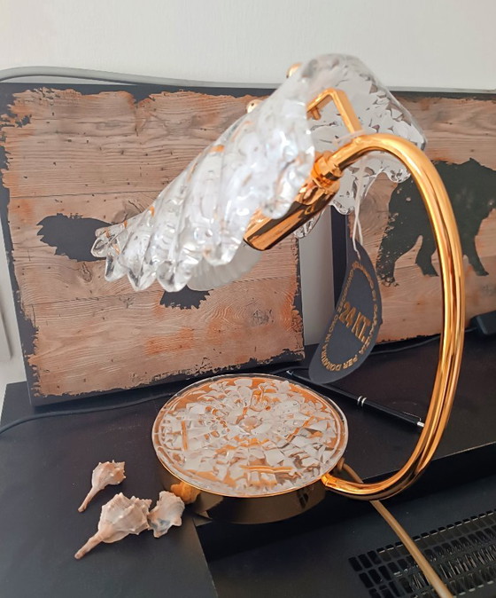 Image 1 of MURANO Par de refinadas lámparas de mesa de cristal artístico de Murano - hechas a mano - fabricadas en Italia / NUEVAS