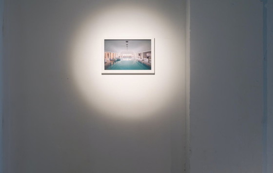 Image 1 of Empty Swimming Pool — small color framed photograph 21x23cm