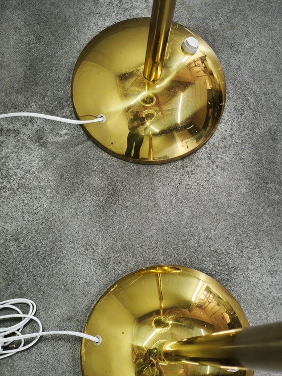 Pair of Space Age Bubble Glass and Brass Floor Lamps, 1970s – Floor lights, Metal (photo 12 of 14)