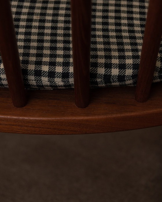 Image 1 of Set van 2 vintage Deense teakhouten schommelstoelen model 182 van Frank Reenskaug voor Bramin, jaren 1950.