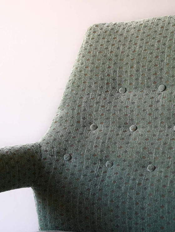 Image 1 of Coppia di poltrone vintage scandinave verde menta degli anni '50