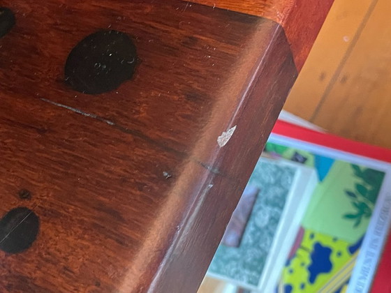 Image 1 of Rare Australian Jarrah Railway Sleeper Dining/Boardroom Table – Reclaimed Solid Hardwood – 2.2m