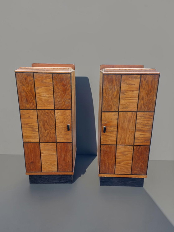 Image 1 of Antieke kastjes art deco nachtkastjes 