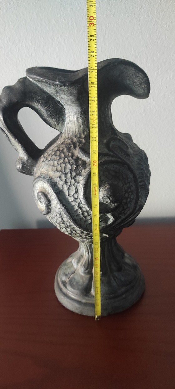Marked Mid-Century Brutalist Set of Vases – Partenon Spain & Studio Art – Ceramic (photo 15 of 15)