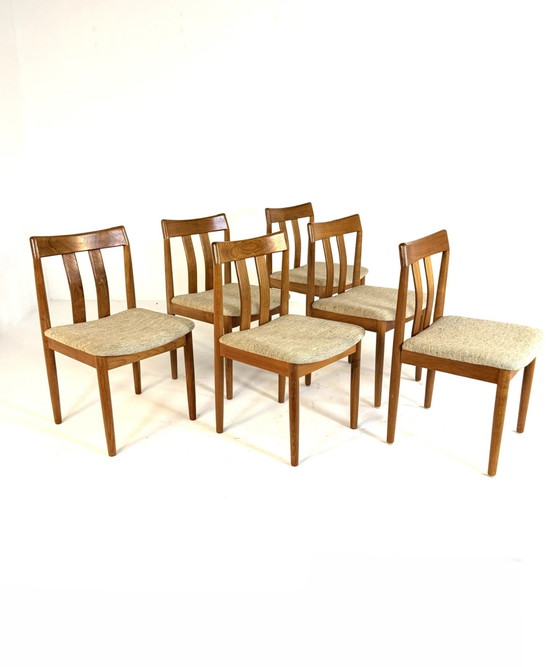 Image 1 of Ensemble de 6 chaises à repas vintage, Vamdrup Stolefabrik '70