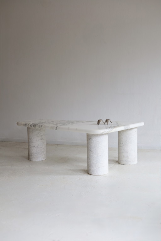 Organic marble coffee table