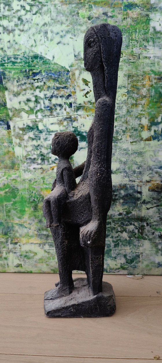 Scultura brutalista vintage – Donna con bambino – Sculture, Altro (photo 2 of 6)