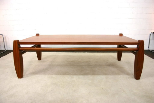 Top! Danish Vintage Teak Coffee Table / Mid Century Couchtisch in the style of Sergio Rodrigues, Percival Lafer, excellent cond.