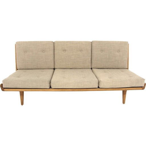 Vintage 3-Sitzer-Sofa aus Ulme und Leder von Carl Gustaf Hiort für Af Ornäs, Finnland 1960