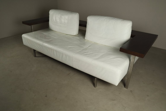 Image 1 of Rolf Benz Dono bank van Christian Werner in wit leer, jaren 90