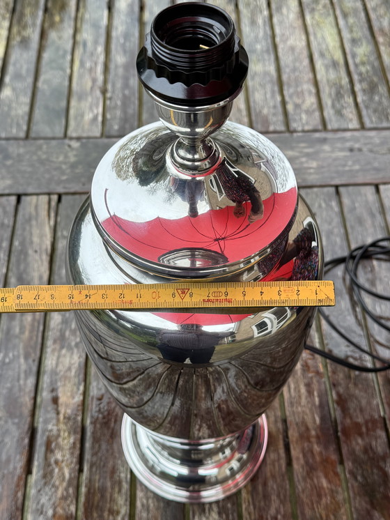 Image 1 of Luxe Franse Étain 95% lampvoet ('80) | Zwaar klassiek-chique designstuk