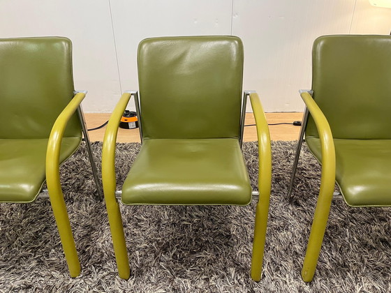 Image 1 of ZGAN Leolux Cimaronne Esszimmerstühle Grün (4 Stück)