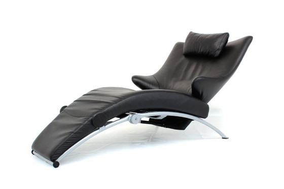 Image 1 of come nuova WK Wohnen sedia / poltrona relax multifunzionale SOLO del Prof. Heiliger, in pelle con struttura in argento, prezzo d