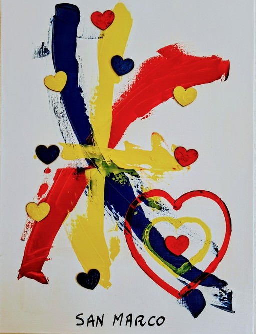 Artist painting - Enzo SAN MARCO - Primaries Love