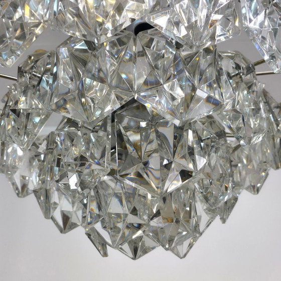 Image 1 of Kinkeldey XL chandelier 60s cut glass mid century