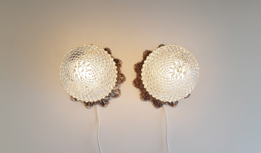 Set di 2 lampade da soffitto Hollywood Regency di Massive, Glass Pinecone Ceiling Lamps