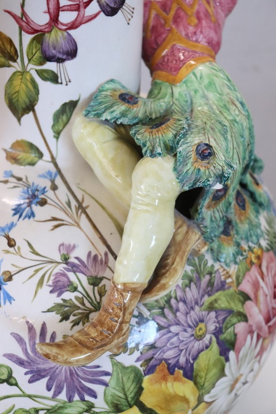 Image 1 of Majestic Ceramic Vase, Italy Early 20th Century