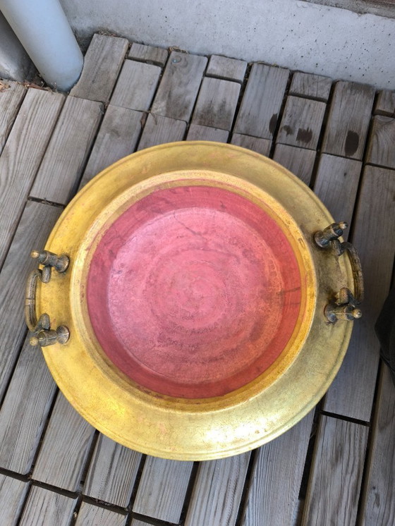 Image 1 of Antike Kupferschüssel/Kochtopf mit Griffen – 44 cm