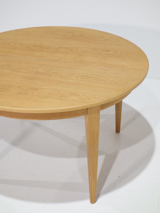 Extendable Dining table Omann Jun 55 oak vintage Danish, Wood, Brown, Mid Century Modern (photo 9 of 15)