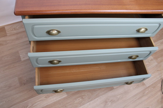 Image 1 of CÓMODA 3 CAJONES VERDE SALVIA GAUTIER 1970 FRANCIA