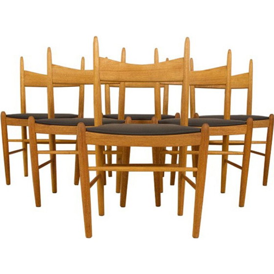 Image 1 of Set of 6 Dining Chairs by Illum Wikkelso for H. Vestervig Eriksen - 1960s