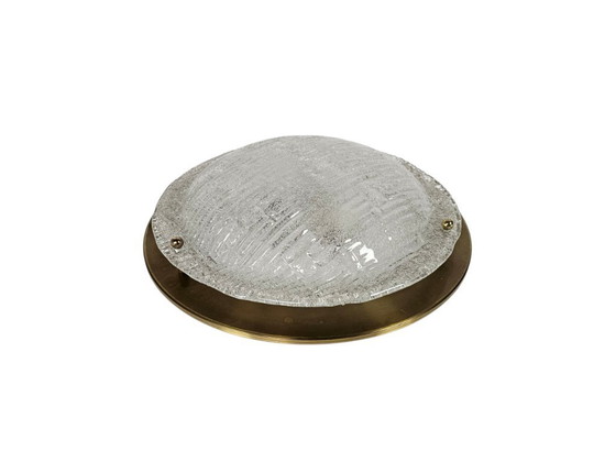 Image 1 of Hillebrand Leuchten - Hollywood Regency style - 'frosted' glass - brass - 80's