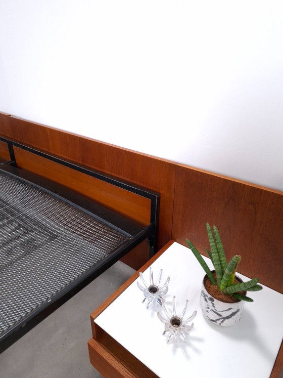 Double bed Japanese Series Cees Braakman for Pastoe and Auping with nightstands – Metal (photo 15 of 20)