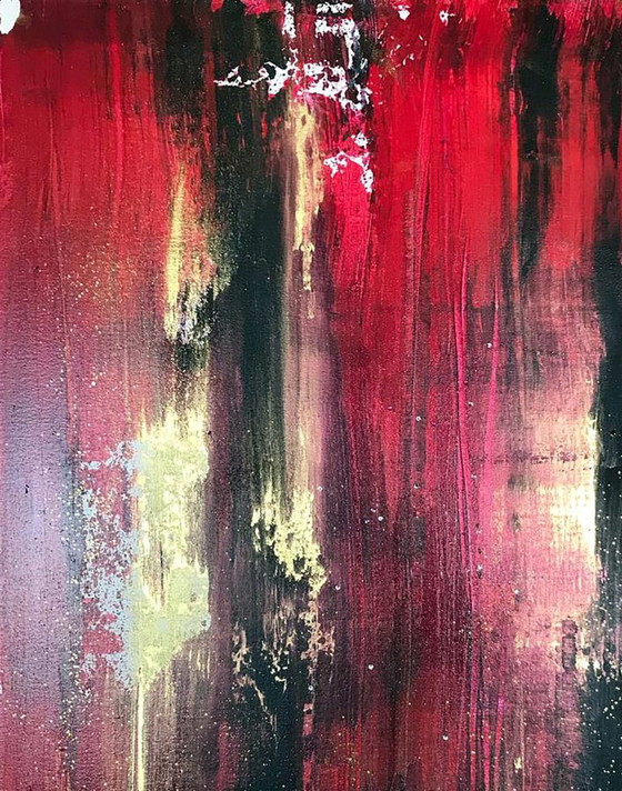 Originales Acrylgemälde Abstrakter Expressionismus Feuer Kali – Gemälde & Zeichnungen, Canvas (photo 4 of 7)