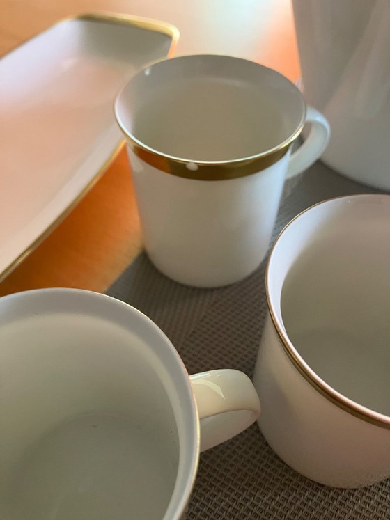 ¡Colección de porcelana Rosenthal Berlin Kurfürstendamm de Cuno Fischer! ¡Blanco/Dorado! ¡Mediados de siglo! (photo 4 of 8)