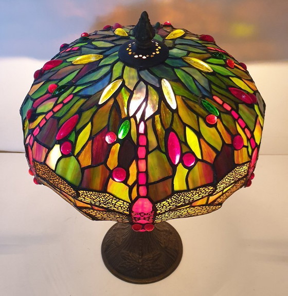 Image 1 of Tiffany table lamp 6 Dragonfly