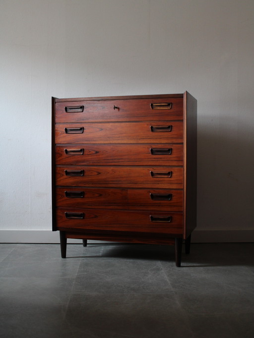 Vintage Deense ladekast in palissander door Gunnar Nielsen Tibergaard