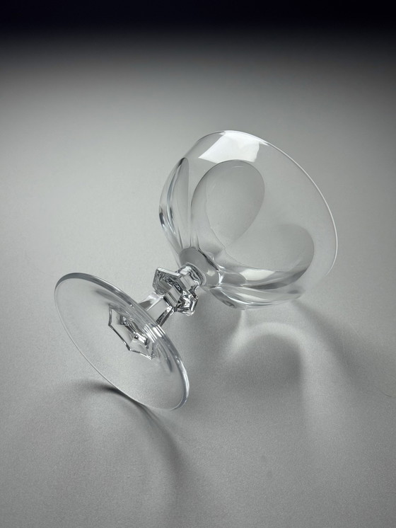 Image 1 of Set di 10 bicchieri da champagne in cristallo - Cristal d'Arques. Metà secolo