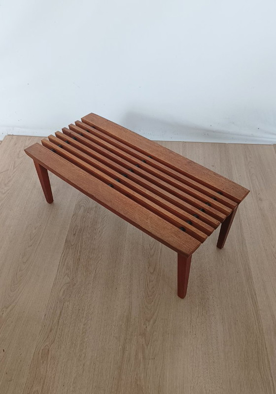 Image 1 of 1950s slatted bench or side table
