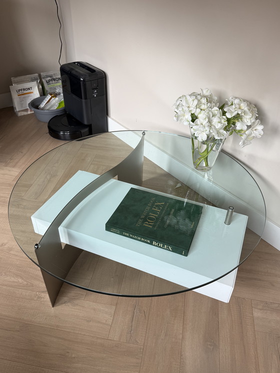 Image 1 of Mesa de centro de cristal Caspirini Klee (con cajón)